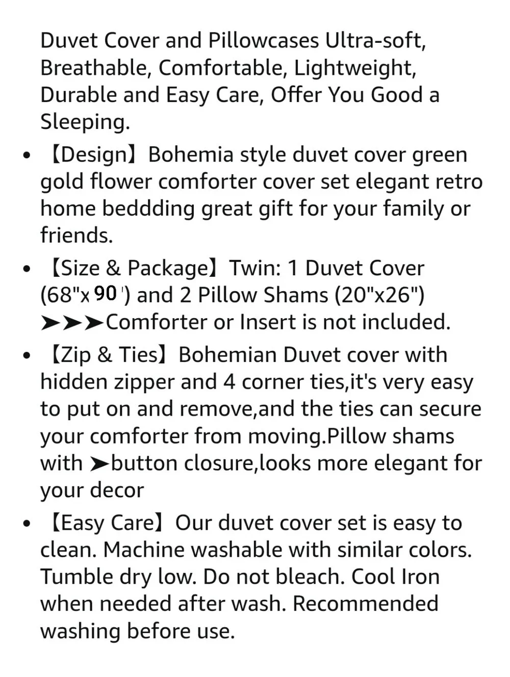 VougeMarket NWT 3pc Twin XL Duvet Cover & Pillow Case Set In Boho Floral Teal